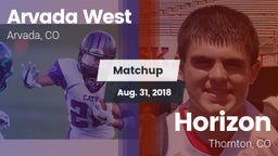 Matchup: Arvada West High vs. Horizon  2018