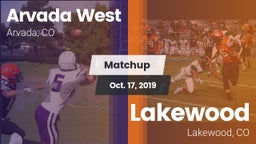 Matchup: Arvada West High vs. Lakewood  2019