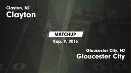 Matchup: Clayton  vs. Gloucester City  2016