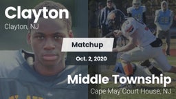 Matchup: Clayton  vs. Middle Township  2020