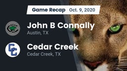 Recap: John B Connally  vs. Cedar Creek  2020