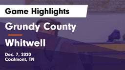 Grundy County  vs Whitwell  Game Highlights - Dec. 7, 2020