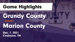 Grundy County  vs Marion County  Game Highlights - Dec. 7, 2021