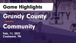 Grundy County  vs Community  Game Highlights - Feb. 11, 2022