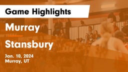 Murray  vs Stansbury  Game Highlights - Jan. 10, 2024