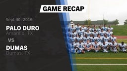 Recap: Palo Duro  vs. Dumas  2016