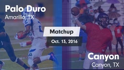 Matchup: Palo Duro High vs. Canyon  2016