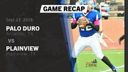 Recap: Palo Duro  vs. Plainview  2016