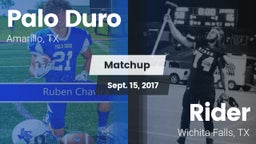 Matchup: Palo Duro High vs. Rider  2017