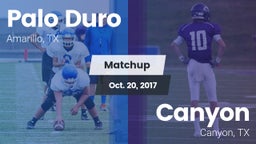 Matchup: Palo Duro High vs. Canyon  2017