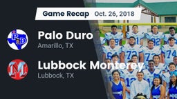Recap: Palo Duro  vs. Lubbock Monterey  2018