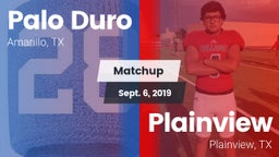 Matchup: Palo Duro High vs. Plainview  2019