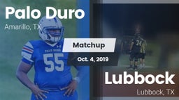 Matchup: Palo Duro High vs. Lubbock  2019