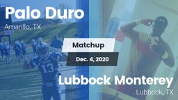Matchup: Palo Duro High vs. Lubbock Monterey  2020