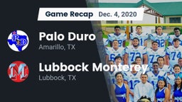 Recap: Palo Duro  vs. Lubbock Monterey  2020