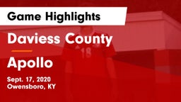 Daviess County  vs Apollo  Game Highlights - Sept. 17, 2020
