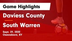 Daviess County  vs South Warren  Game Highlights - Sept. 29, 2020