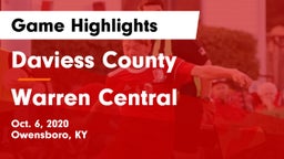 Daviess County  vs Warren Central  Game Highlights - Oct. 6, 2020