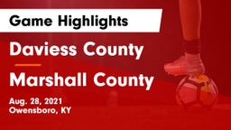 Daviess County  vs Marshall County  Game Highlights - Aug. 28, 2021