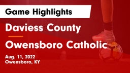 Daviess County  vs Owensboro Catholic Game Highlights - Aug. 11, 2022