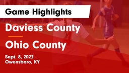 Daviess County  vs Ohio County  Game Highlights - Sept. 8, 2022