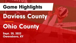 Daviess County  vs Ohio County  Game Highlights - Sept. 20, 2022