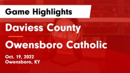 Daviess County  vs Owensboro Catholic Game Highlights - Oct. 19, 2022