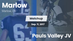 Matchup: Marlow  vs. Pauls Valley JV 2017