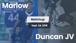 Matchup: Marlow  vs. Duncan JV 2018