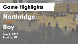 Northridge  vs Roy  Game Highlights - Jan 4, 2017