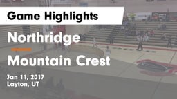 Northridge  vs Mountain Crest  Game Highlights - Jan 11, 2017