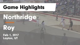 Northridge  vs Roy  Game Highlights - Feb 1, 2017