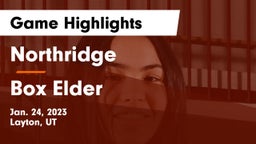 Northridge  vs Box Elder Game Highlights - Jan. 24, 2023