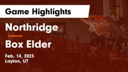 Northridge  vs Box Elder Game Highlights - Feb. 14, 2023