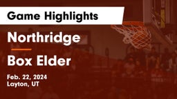 Northridge  vs Box Elder Game Highlights - Feb. 22, 2024