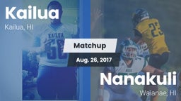 Matchup: Kailua  vs. Nanakuli  2017