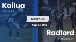 Matchup: Kailua  vs. Radford  2018