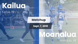 Matchup: Kailua  vs. Moanalua  2018