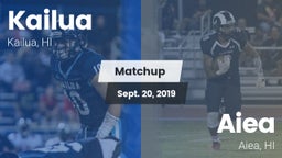 Matchup: Kailua  vs. Aiea  2019