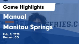 Manual  vs Manitou Springs  Game Highlights - Feb. 5, 2020