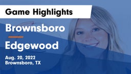 Brownsboro  vs Edgewood  Game Highlights - Aug. 20, 2022