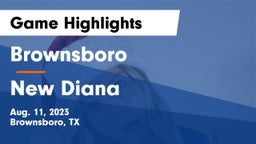 Brownsboro  vs New Diana  Game Highlights - Aug. 11, 2023