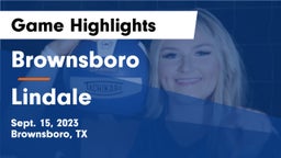 Brownsboro  vs Lindale  Game Highlights - Sept. 15, 2023