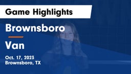 Brownsboro  vs Van  Game Highlights - Oct. 17, 2023