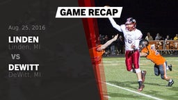 Recap: Linden  vs. DeWitt  2016