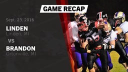 Recap: Linden  vs. Brandon  2016