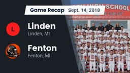 Recap: Linden  vs. Fenton  2018