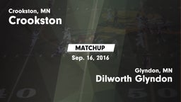 Matchup: Crookston High vs. Dilworth Glyndon  2016