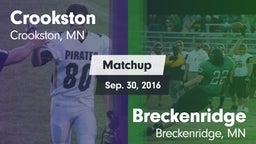Matchup: Crookston High vs. Breckenridge  2016