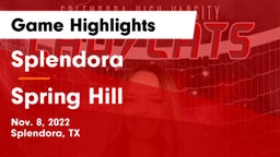 Splendora  vs Spring Hill  Game Highlights - Nov. 8, 2022